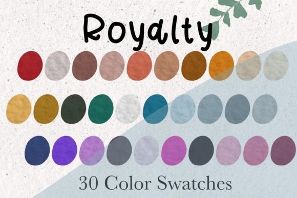 30 Royalty Color Swatches: Elevating Digital Art with Regal Elegance
