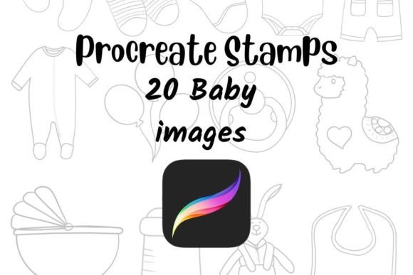 Baby Procreate Stamps: A Playful Typography Asset