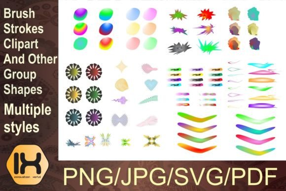 Brush Strokes Clipart and Other Styles: Elevating Your Creative Projects with Versatile Digital Assets