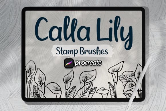 Calla Lily Brush Stamp Procreate Guide