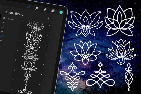 Dans Ornamnet Tattoo Brush Stamp Guide