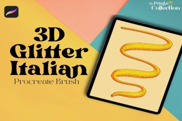 Elevate Art with Procreate 3D Glitter Italian Brush