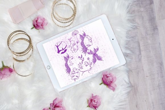 Elevating Digital Design with Modern Boho Line Art Stamps