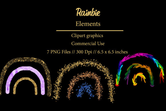 Elevating Digital Design Workflows with the Rainbie Brush Stroke Clipart Element