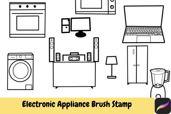 Home Appliance Procreate Brush Stamps Guide