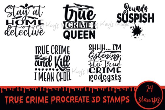 Immersive Digital Art: Exploring True Crime Procreate 3D Glossy Stamps for Creative Storytelling