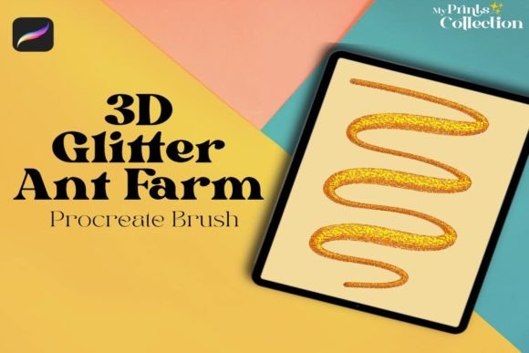 Integrating the 3D Glitter Ant Farm Procreate Brush into Your Digital Workflow