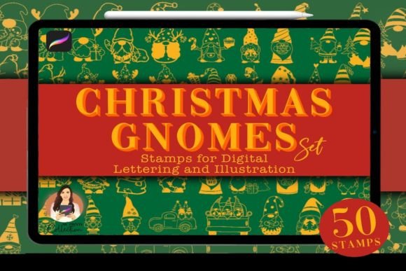 Integrating the 50 Christmas Gnome Procreate Stamp Set into Your Digital Holiday Workflow