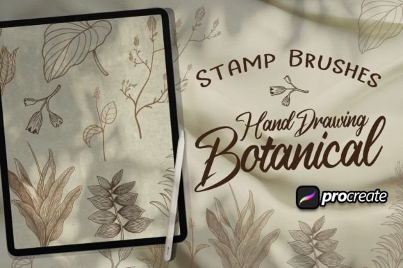 Integrating the Hand Drawing Botanical Brush Stamp into Professional Design Workflows