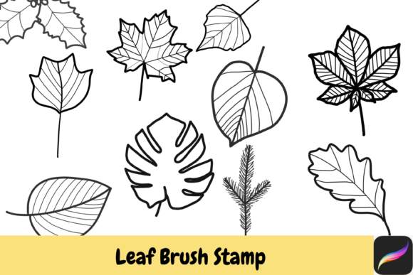 Mastering Digital Botany with Leaf Procreate Brush Stamps IPAD