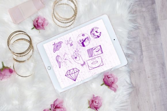 Mastering Digital Design with 15 Boho Line Art Stamps Procreate V 39