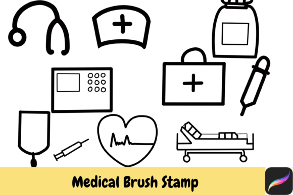 Medical Hospital Procreate Brush Stamps Guide