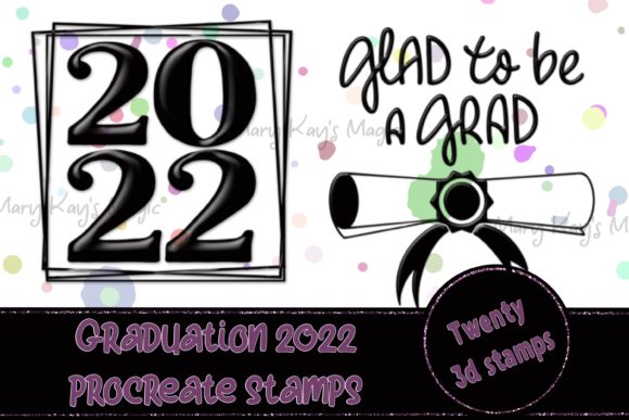 Procreate 3D Graduation Stamps - 20: Elevating Digital Celebrations