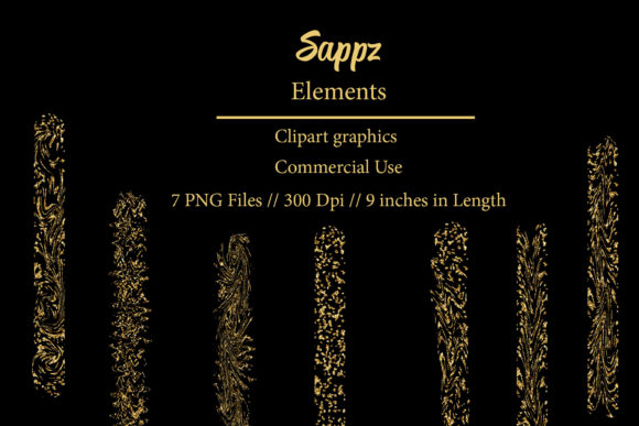 Sappz Brush Stroke Clipart: Bold & Creative
