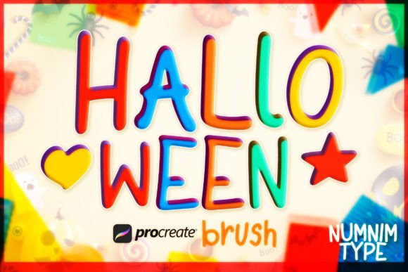 Spooky Fun: Procreate Brush Halloween Kid Letter A-Z