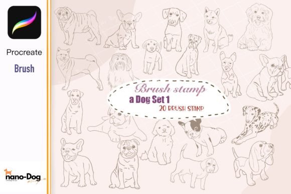 Unleash Creativity with Dogs Brush Stamps for Procreate